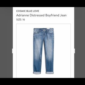 Cosmic Blue Love Adrienne Boyfriend Jeans 16